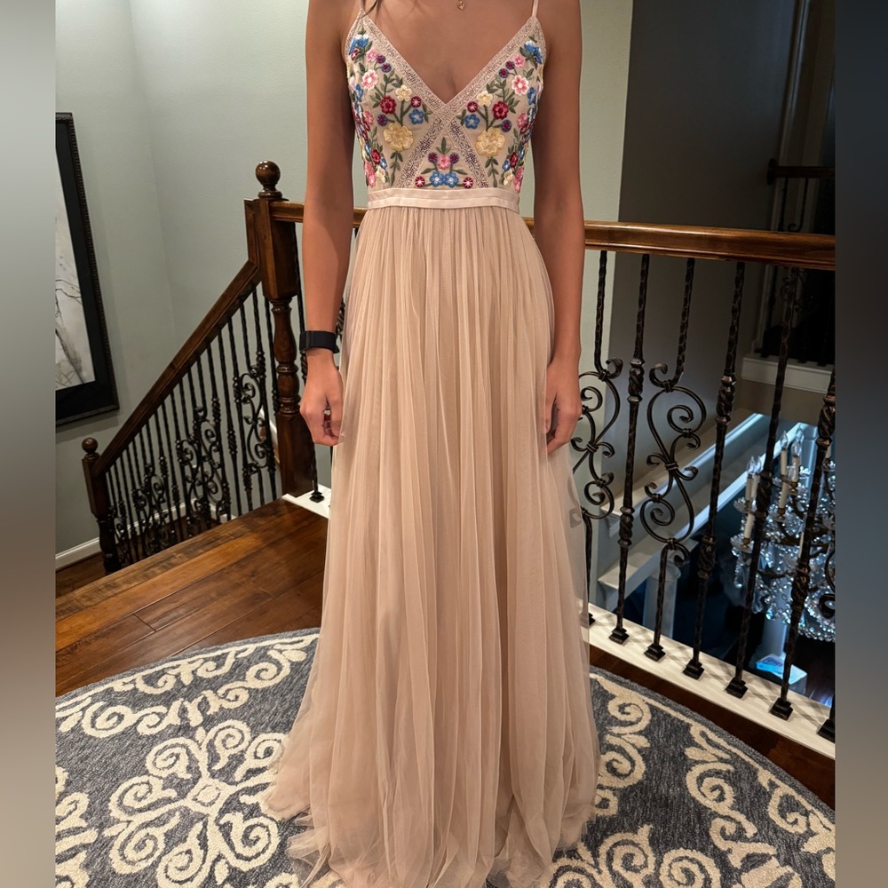 Long needle and thread dress!